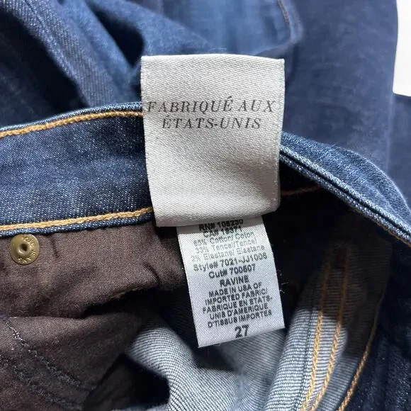 Joie Mid-Rise Skinny Jeans Dark Blue Ravine Womens 27 - Picture 10 of 11